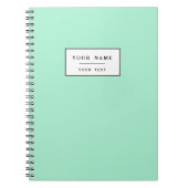 Helle tadellose grüne obere Grenze gefärbt Notizblock (Vorderseite)