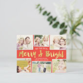 Helle Tage bearbeitbare Farbbandkarte Feiertagspostkarte (Stehend Vorderseite)