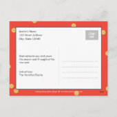 Helle Tage bearbeitbare Farbbandkarte Feiertagspostkarte (Rückseite)