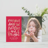 Helle Tage EDITABLE FARBURLAUB Fotokarte Feiertagskarte (Stehend Vorderseite)