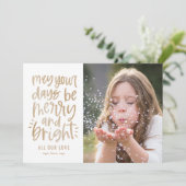 Helle Tage EDITABLE FARBURLAUB Fotokarte Feiertagskarte (Stehend Vorderseite)