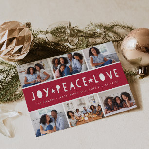 Helle Tidings Holiday Foto Collage Card Feiertagskarte