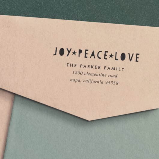 Helle Tidings Holiday Rücksendeadresse Permastempel