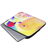Helle Tie-Dye-Vögel Laptopschutzhülle (Vorne Knopf)