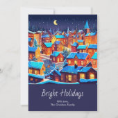 Helle Town Christmas Feiertagskarte (Vorderseite)