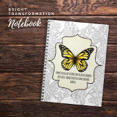 Helle Transformation Gelber Schmetterling Notizblock