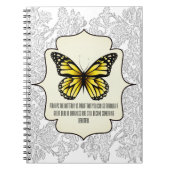Helle Transformation Gelber Schmetterling Notizblock (Vorderseite)
