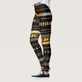 Helle Tribal Streifen Handgefertigte Muster Leggings (Links)