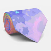 Helle Trippy Retro Groovy Boho Hippie Rainbow Krawatte (Gerollt)