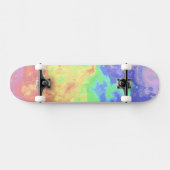 Helle Trippy Retro Groovy Boho Hippie Rainbow Skateboard (Horizontal)