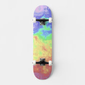 Helle Trippy Retro Groovy Boho Hippie Rainbow Skateboard (Vorderseite)