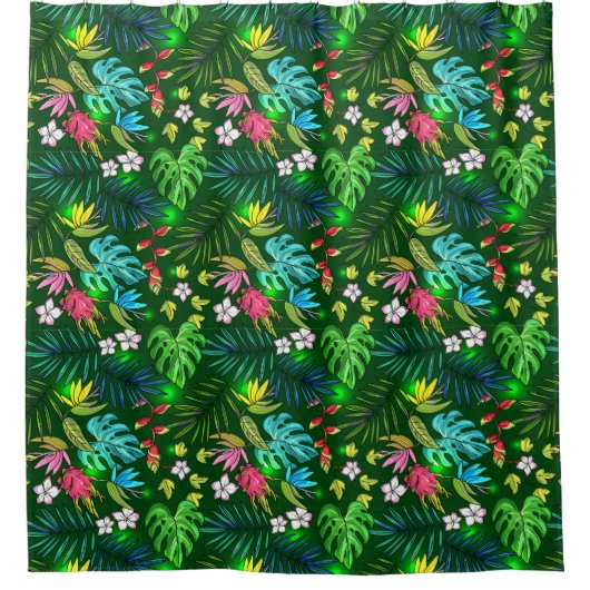 Helle Tropen Duschvorhang (Vorderseite)