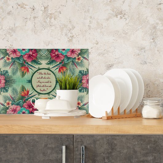 Helle Tropen, individualisierbares Glas Schneidebrett