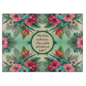 Helle Tropen, individualisierbares Glas Schneidebrett (Vorderseite)