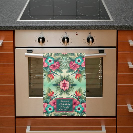 Helle Tropen individuell anpassbar Geschirrtuch