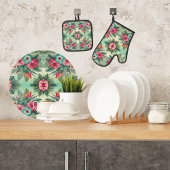 Helle Tropen Ofenhandschuh & Topflappen-Set