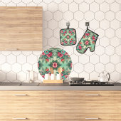 Helle Tropen Ofenhandschuh & Topflappen-Set