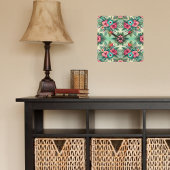 Helle Tropen Quadratische Wanduhr