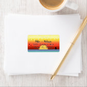 Helle Tropenleuchten Adressaufkleber (Insitu)