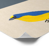 Helle Tropical Bird Euphonia auf Linen Leinwand Poster (Ecke)