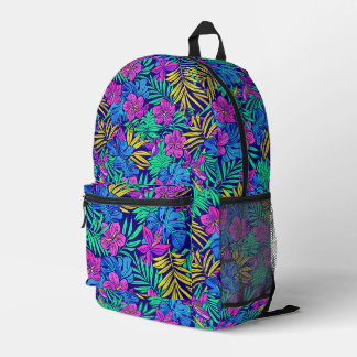 Helle #Tropical Blume Druckknopfbeutel Bedruckter Rucksack