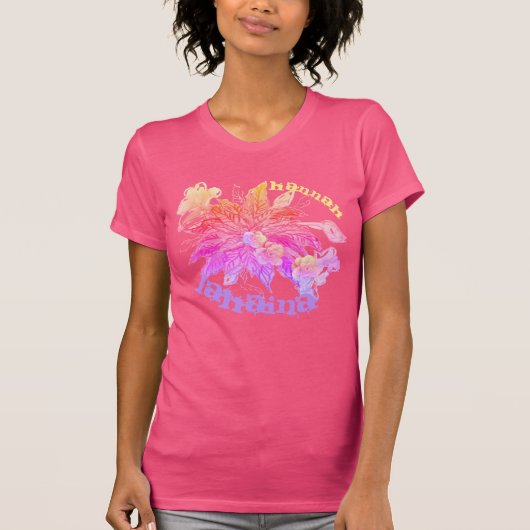 Helle Tropical Bouquet T - Shirt (Vorderseite)
