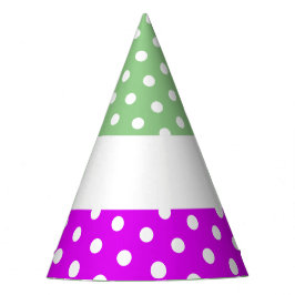 Helle, tropisch rosa, grüne, gepunktete Streifen Partyhütchen