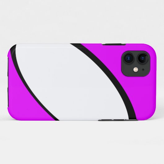 Helle, tropisch rosa Schwarz-weiße moderne Kurven Case-Mate iPhone Hülle (Rückseite (Horizontal))