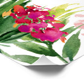 Helle tropische Blattgeburt Geburtstagsparty Poster (Ecke)