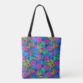 Helle tropische Blume Tasche (Rückseite)