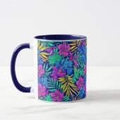 Helle tropische Blume Tasse (Links)
