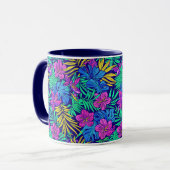 Helle tropische Blume Tasse (Vorderseite Links)