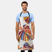 Helle tropische Blütenhandzeichnung Schürze (Getragen)
