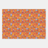 Helle Tropische Farben Wonky Plätze & Rechtecke Geschenkpapier Set (Vorderseite 3)