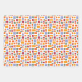 Helle Tropische Farben Wonky Plätze & Rechtecke Geschenkpapier Set (Vorderseite 2)