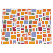Helle tropische Farben Wonky Squares & Rectangle Große Geschenktüte (Vorderseite)