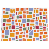 Helle tropische Farben Wonky Squares & Rectangle Große Geschenktüte (Rückseite)