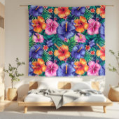 Helle tropische Flora Fleecedecke