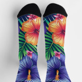 Helle tropische Flora Socken (Oben)