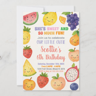 Helle tropische Früchte zum Geburtstag Einladung
