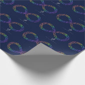 Helle tropische Funkfrequenzen Unendlichkeit Herz Geschenkpapier (Ecke)