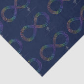 Helle tropische Funkfrequenzen Unendlichkeit Herz Seidenpapier (Detail)