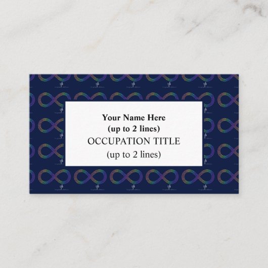 Helle tropische Funkfrequenzen Unendlichkeit Herz Visitenkarte (Vorderseite)