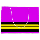 Helle tropische PInk-Streifen Große Geschenktüte (Rückseite)