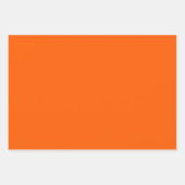 Helle True Orange Solid Color Geschenkpapier Set (Vorderseite)