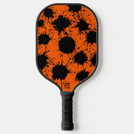 Helle True Orange Solid Color Pickleball Schläger (Vorderseite)