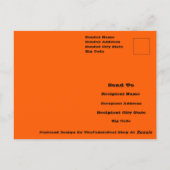 Helle True Orange Solid Color Postkarte (Rückseite)