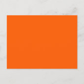 Helle True Orange Solid Color Postkarte (Vorderseite)