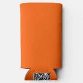 Helle True Orange Solid Color Selters Dosenkühler (Rückseite)