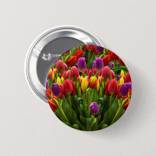 Helle Tulips Button (Vorne & Hinten)